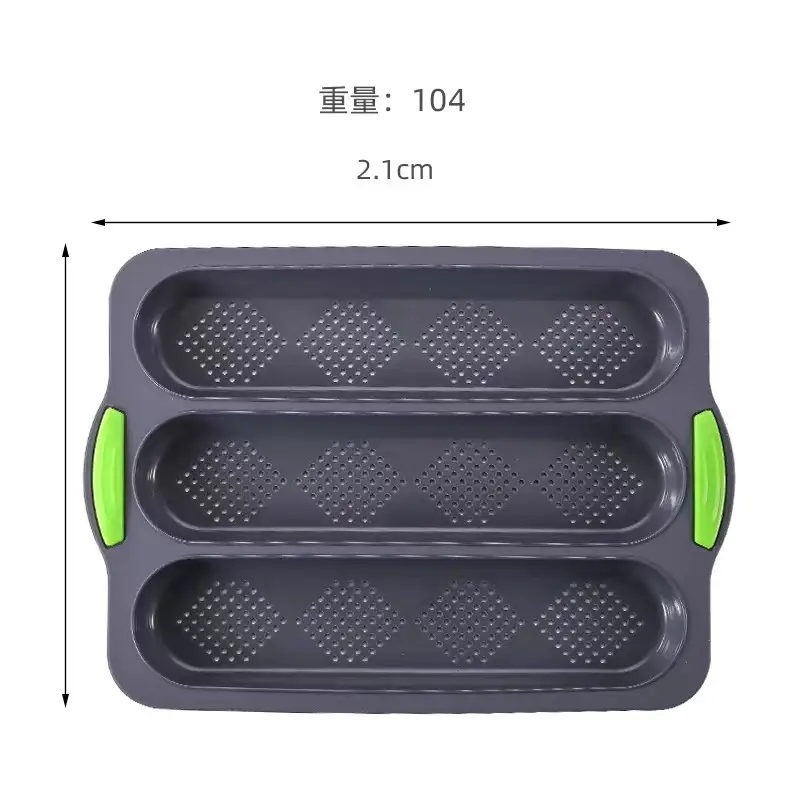 Silicone 3-Slot Bread Pan for Home Baking - Image 6