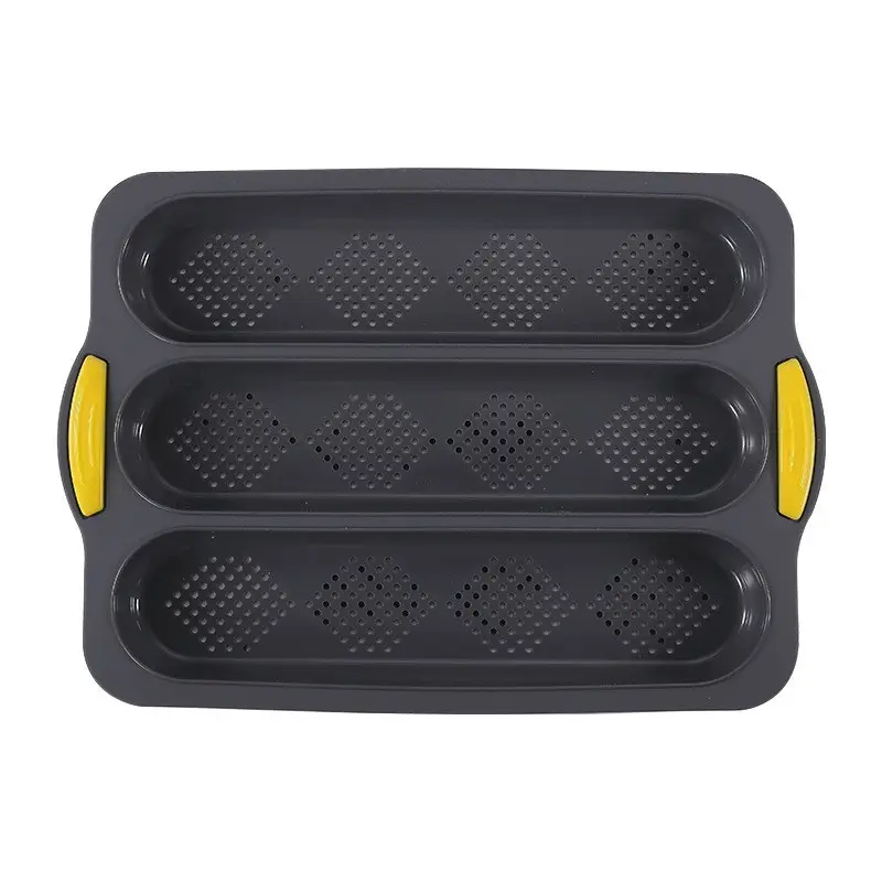 Silicone 3-Slot Bread Pan for Home Baking - Image 4