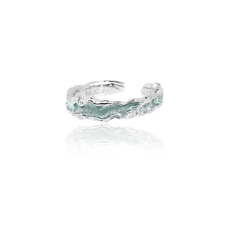 Mint Oil Dropping Adjustable Ring Women's Niche Design - Image 2