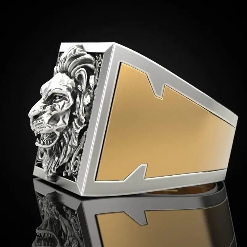 Lion Embroidered Cross-Border Ring for Men - Image 4