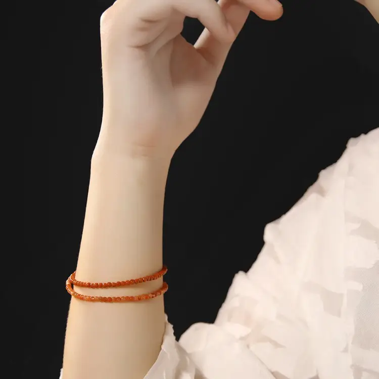 Natural Crystal Red Bracelet for Women 2.5mm Extension Chain - Image 9
