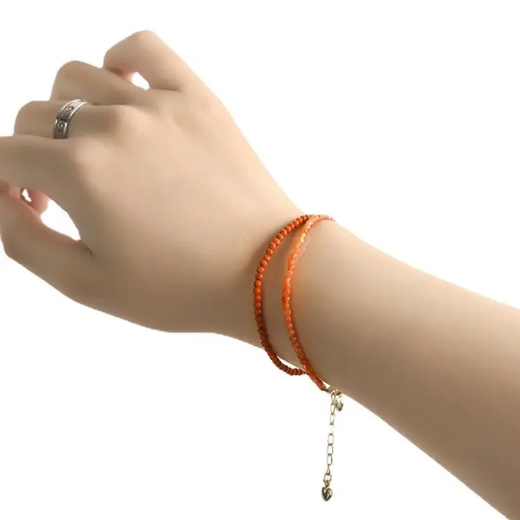 Natural Crystal Red Bracelet for Women 2.5mm Extension Chain - Image 12
