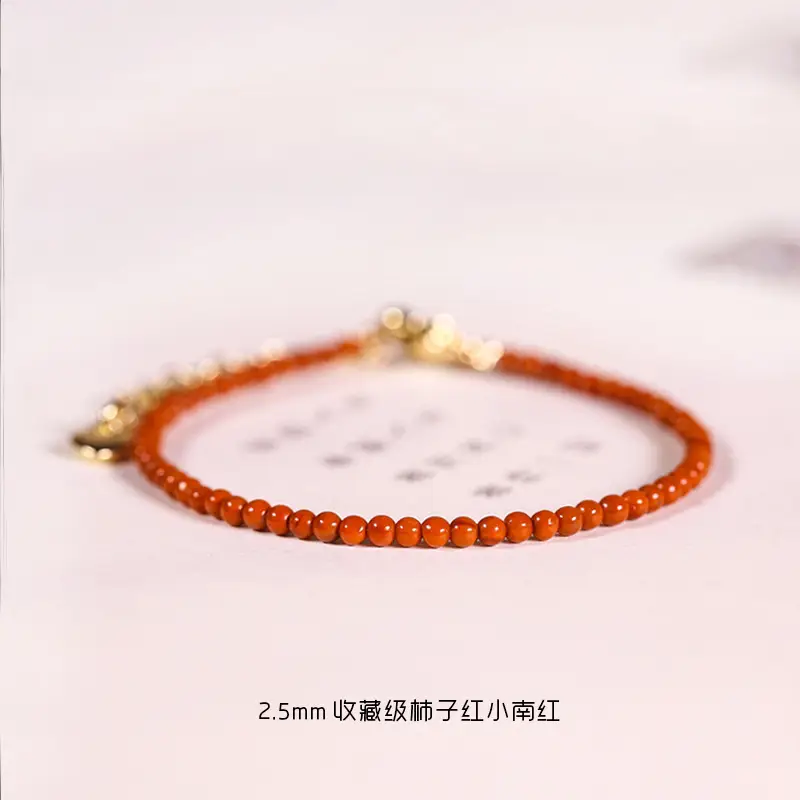 Natural Crystal Red Bracelet for Women 2.5mm Extension Chain - Image 2