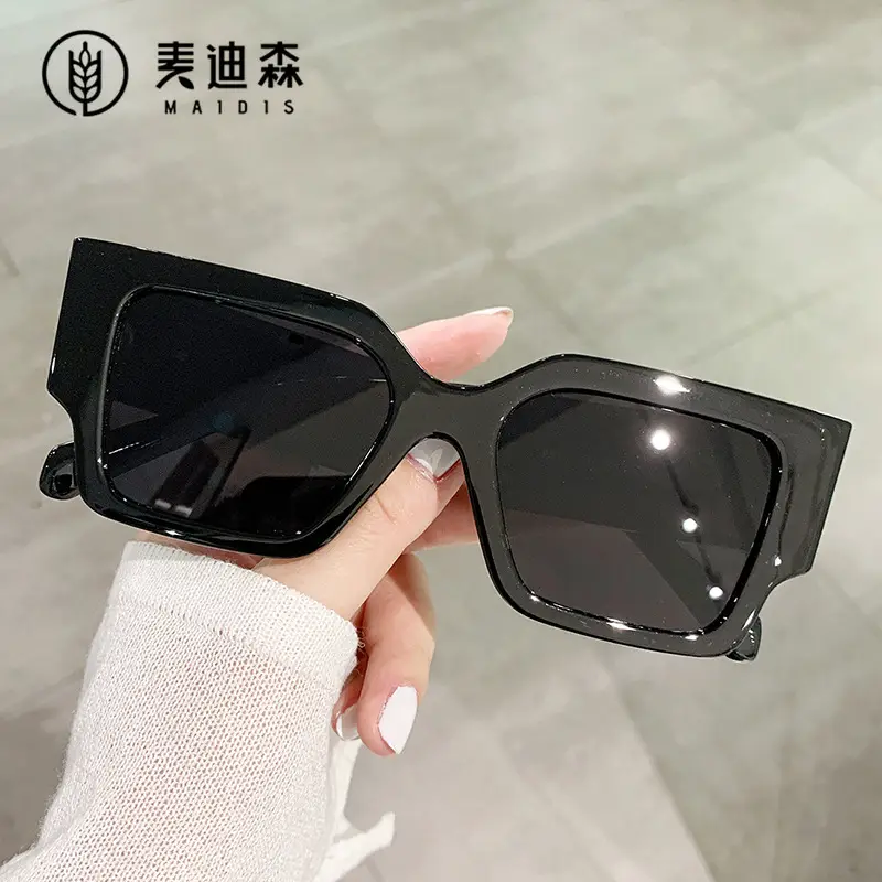 American New Fashion Frame Sunglasses White Retro Thick Leg Frame - Image 10