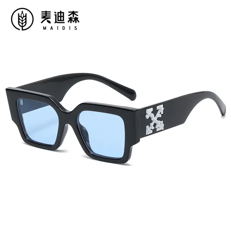American New Fashion Frame Sunglasses White Retro Thick Leg Frame - Image 11