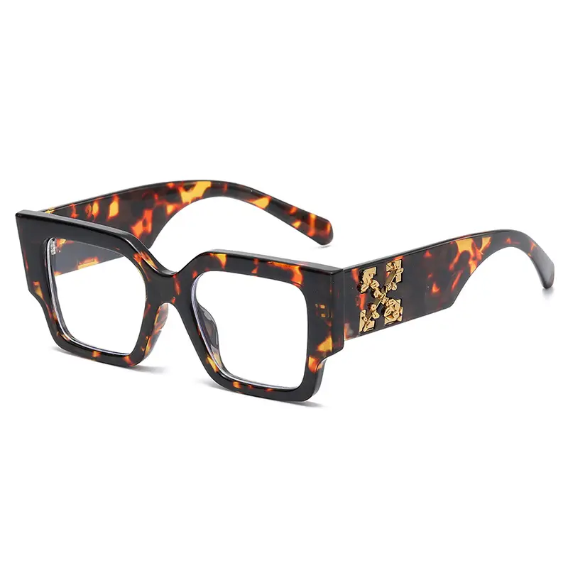 American New Fashion Frame Sunglasses White Retro Thick Leg Frame - Image 2