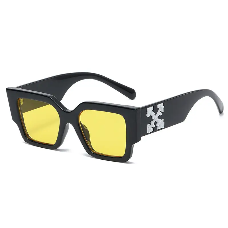 American New Fashion Frame Sunglasses White Retro Thick Leg Frame - Image 4