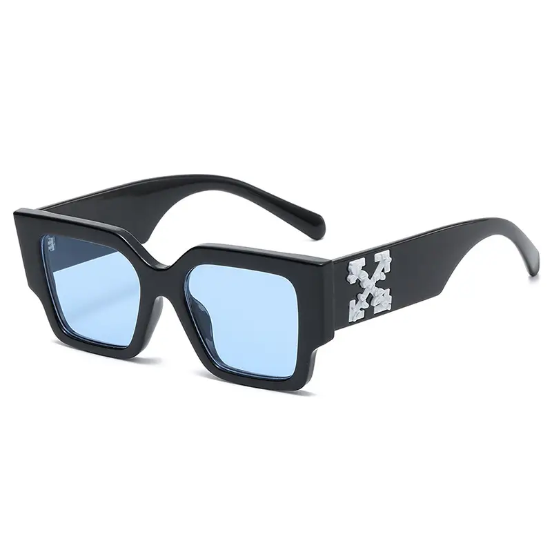 American New Fashion Frame Sunglasses White Retro Thick Leg Frame - Image 5