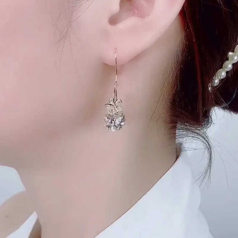 New Zircon Flower Earrings for Women