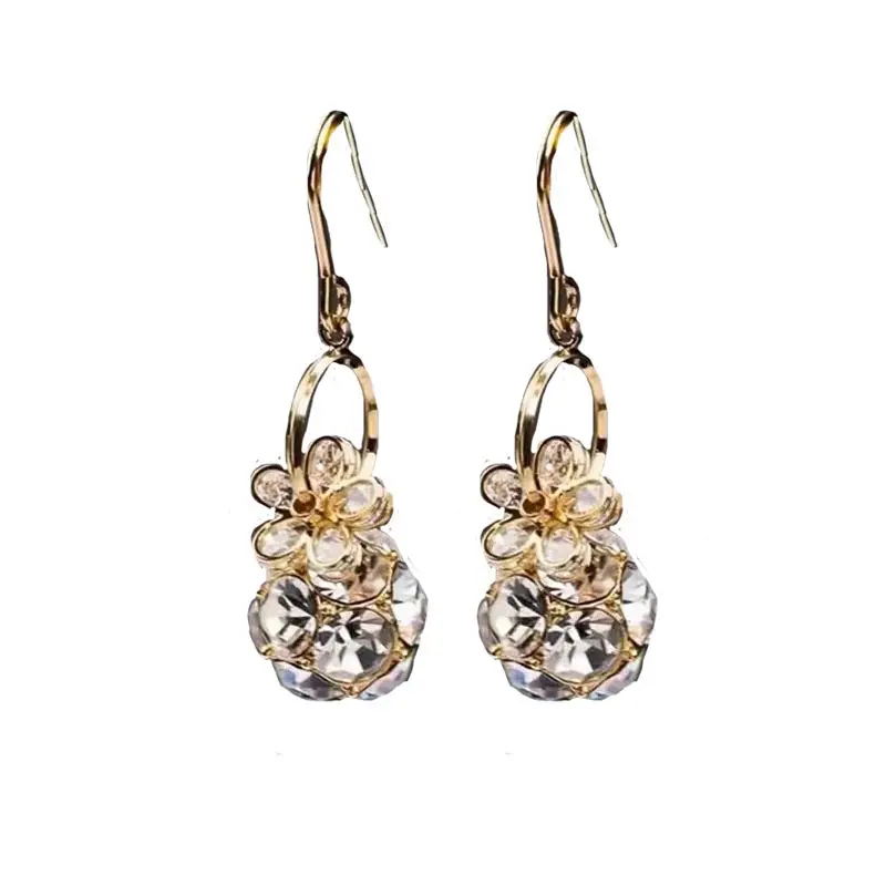 New Zircon Flower Earrings for Women