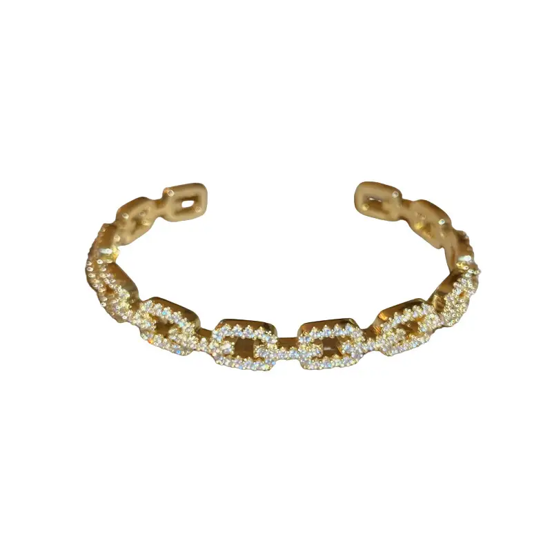 Real Gold Zircon Chain Bracelet Dongdaemun New - Image 6
