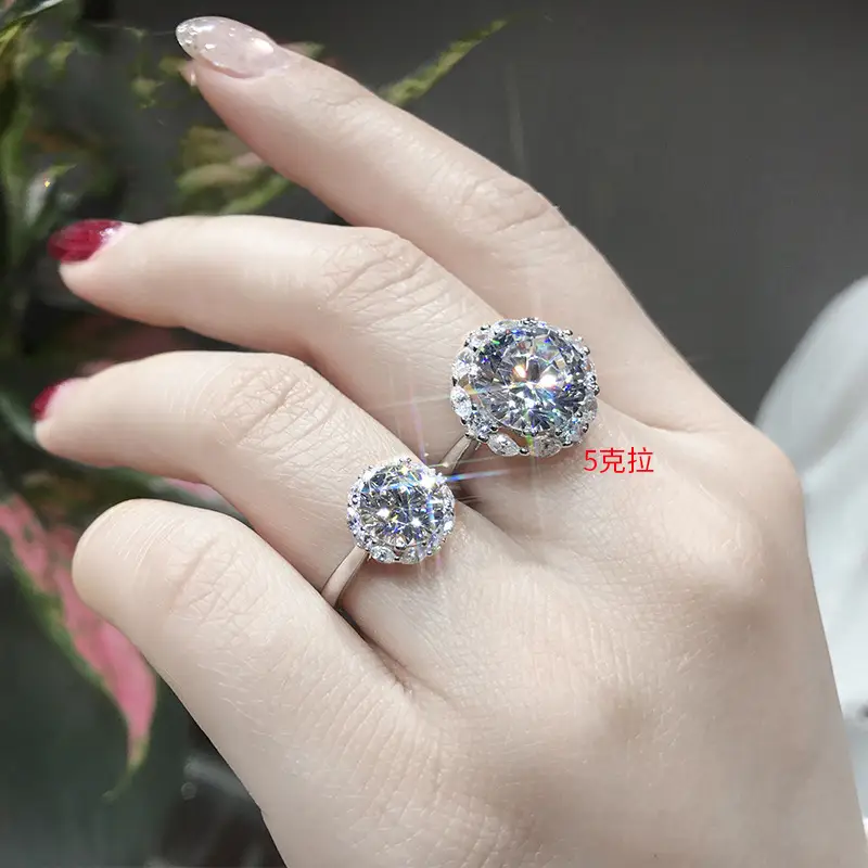 5 Karat Diamond Pigeon Egg Ring for Women - Image 4