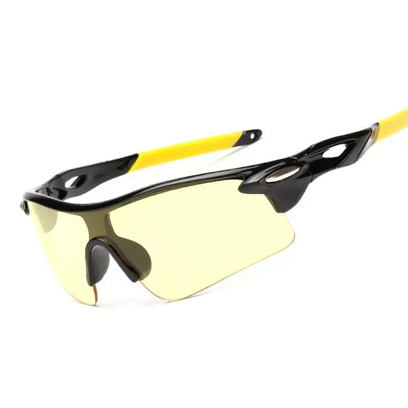 Men Women Cycling Sunglasses Black Yellow Clear Lens - Image 28