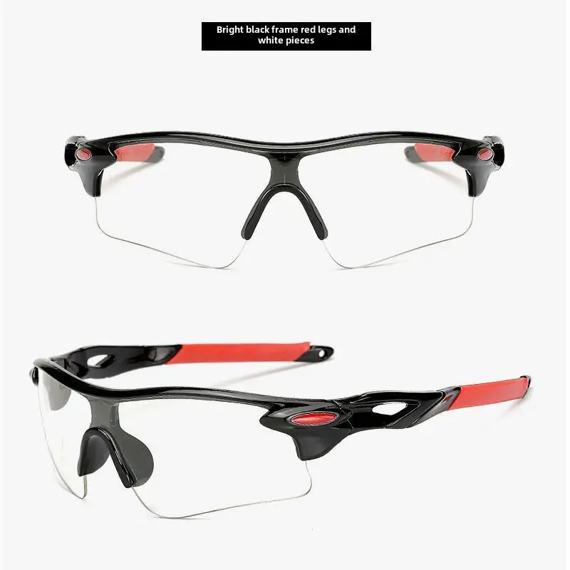 Men Women Cycling Sunglasses Black Yellow Clear Lens - Image 20