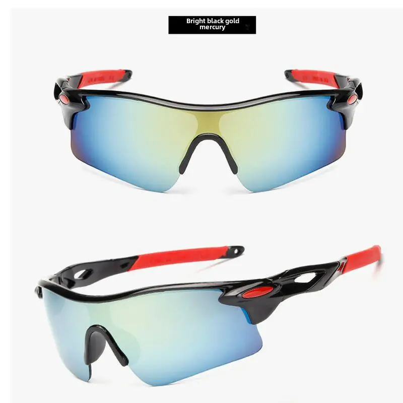 Men Women Cycling Sunglasses Black Yellow Clear Lens - Image 4