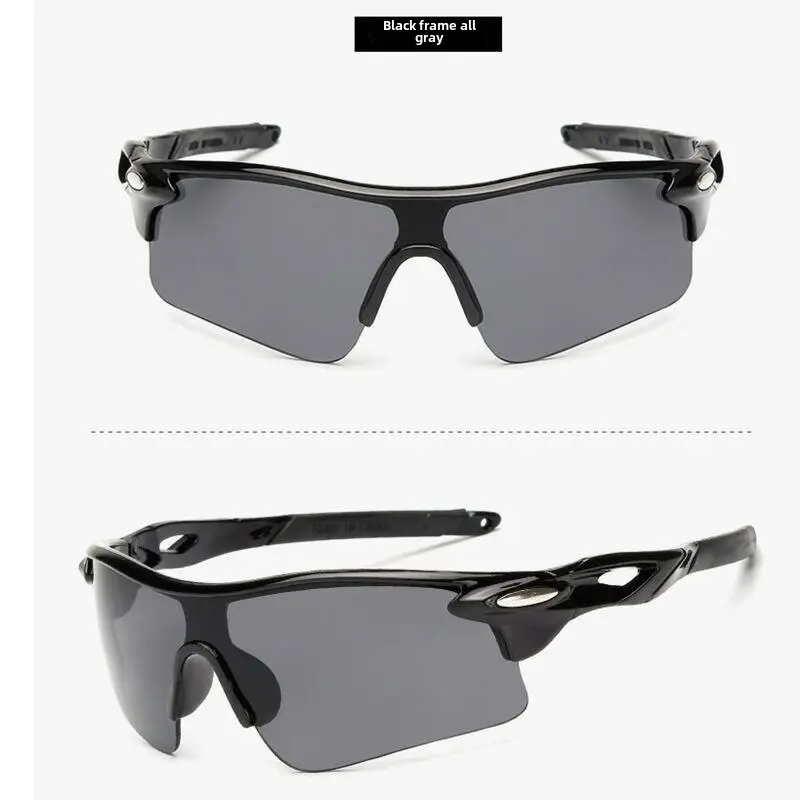 Men Women Cycling Sunglasses Black Yellow Clear Lens - Image 5