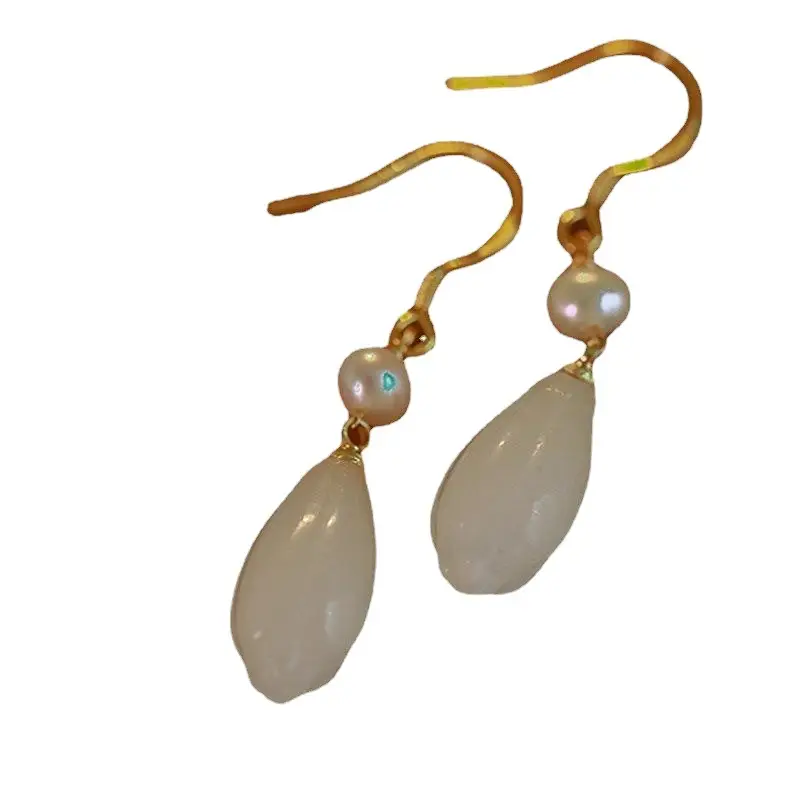 Magnolia Jade Earrings Women Elegant 2022 Summer