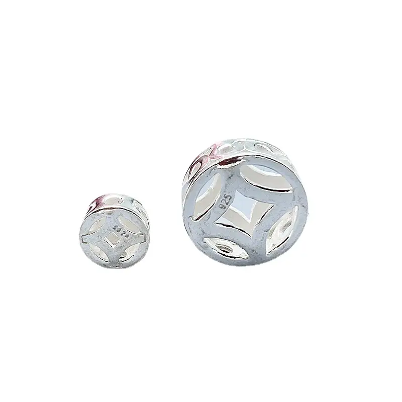 Sterling Silver S925 Plain Beads 6mm DIY Jewelry String - Image 5