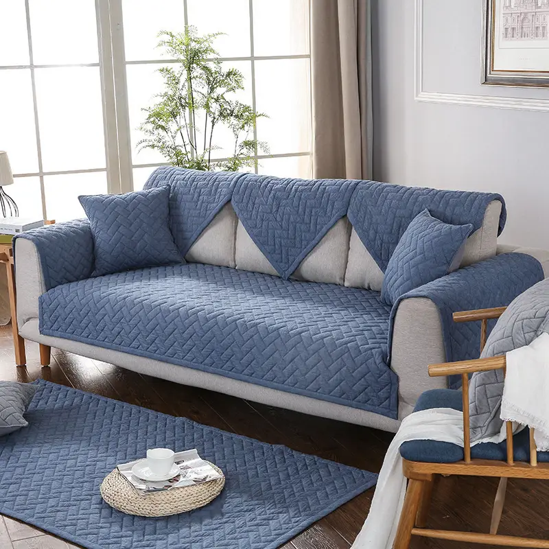 Four Seasons Cotton Quilted Sofa Cushion Towel Cover - Image 7