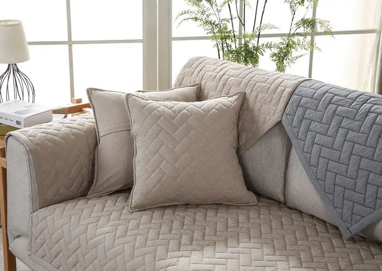 Four Seasons Cotton Quilted Sofa Cushion Towel Cover - Image 4