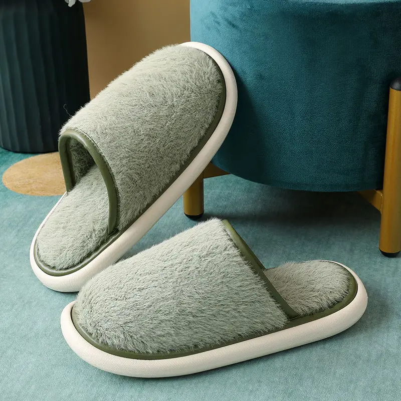 Women Cotton Slippers Autumn Winter Soft Cushion Wooden Floor - Image 12