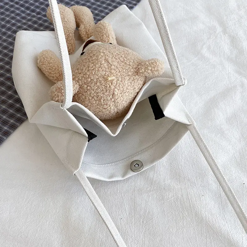 Cute Bear Crossbody Bag for Girls Black - Image 7