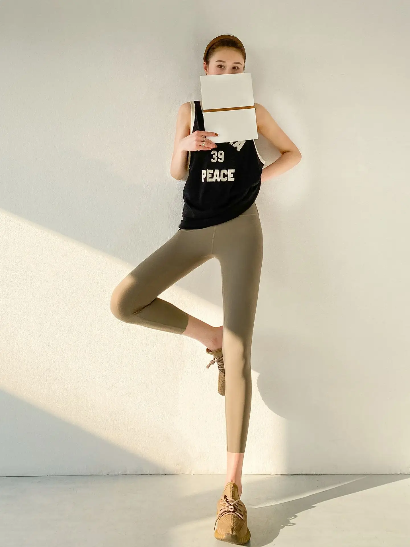 Women's Olive Green Shark Pants Summer Slim Fit Yoga Pants