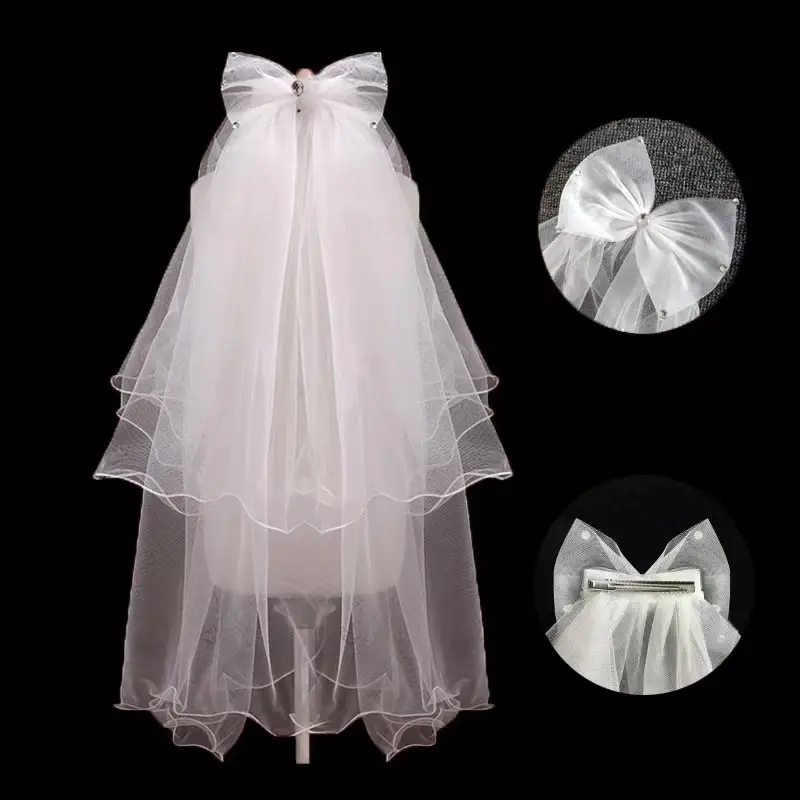 New Bridal Short Veil Mori Style Photo Props