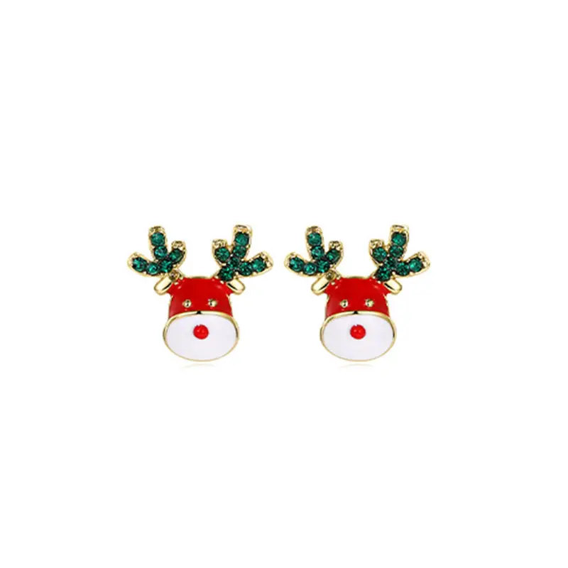 Snowflake Elk Wind Chimes Hat Earrings for Christmas New Year - Image 2