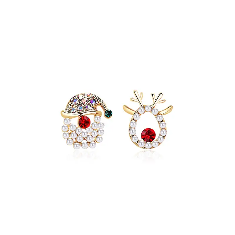 Snowflake Elk Wind Chimes Hat Earrings for Christmas New Year - Image 3