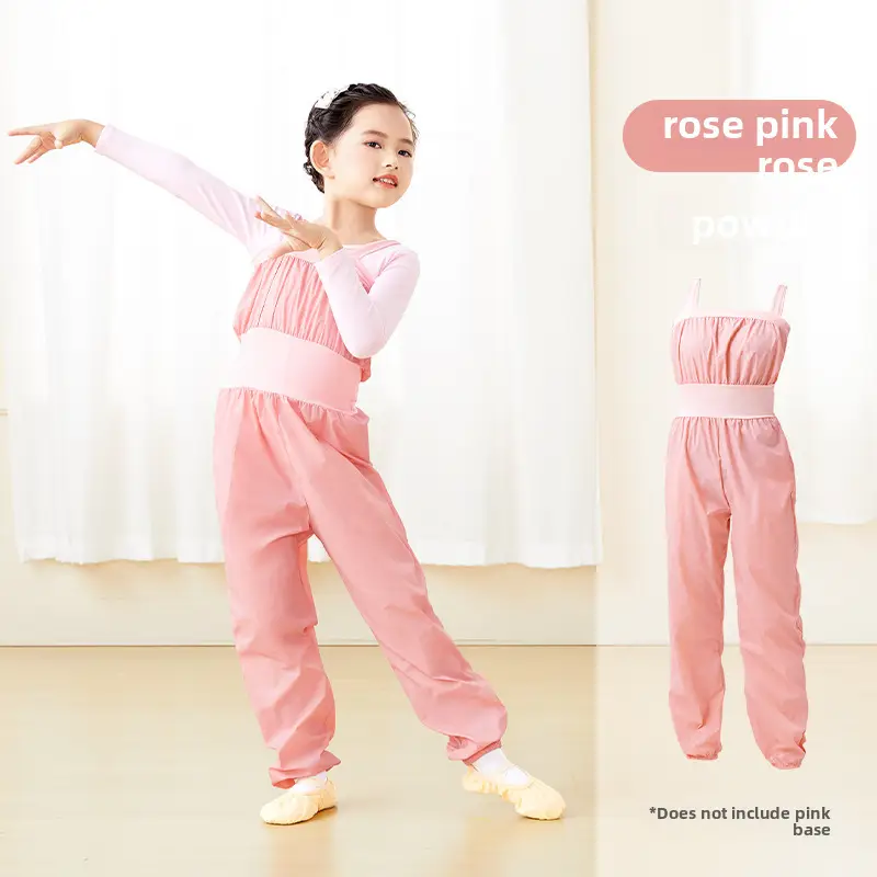 Children's Strap Waist Ballet Pants Light Gray - Image 10