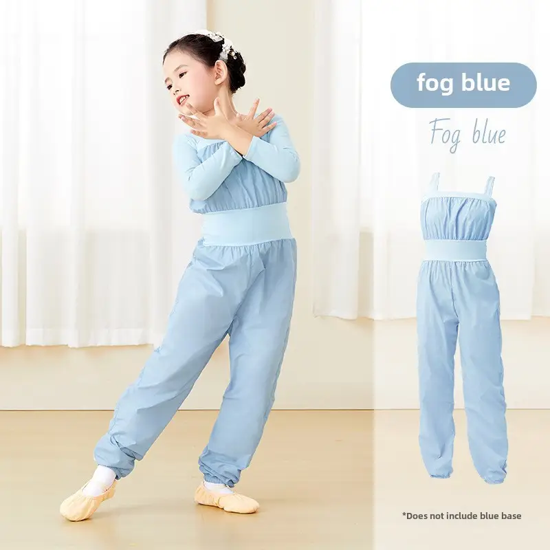 Children's Strap Waist Ballet Pants Light Gray - Image 13