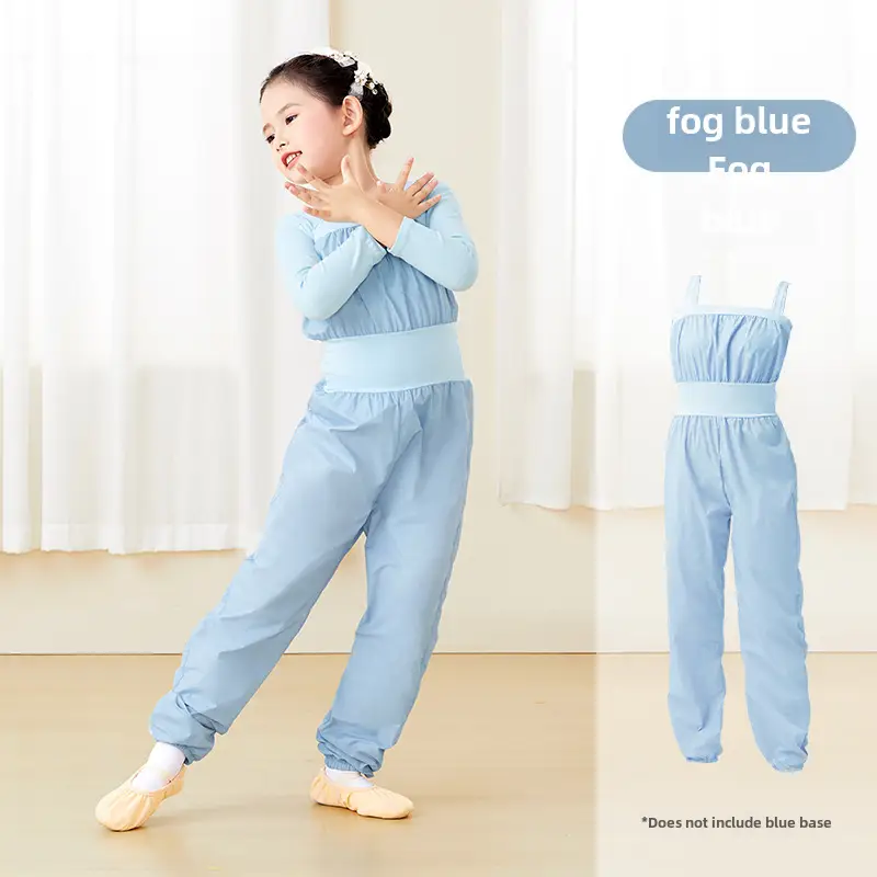 Children's Strap Waist Ballet Pants Light Gray - Image 14