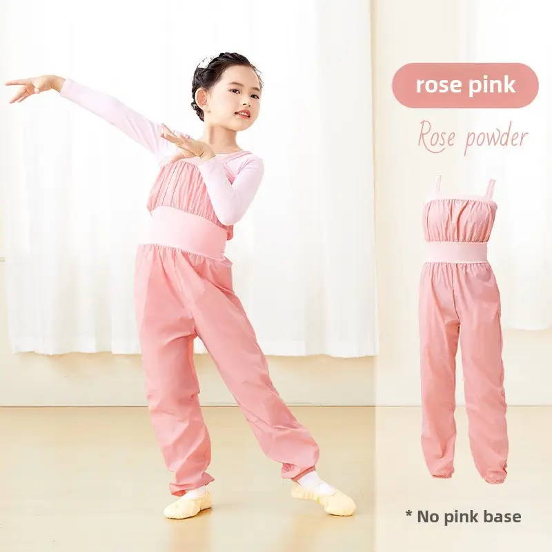 Children's Strap Waist Ballet Pants Light Gray - Image 8