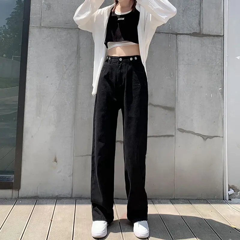 Women Jeans High Waist Loose Fit Winter Wear - Image 4