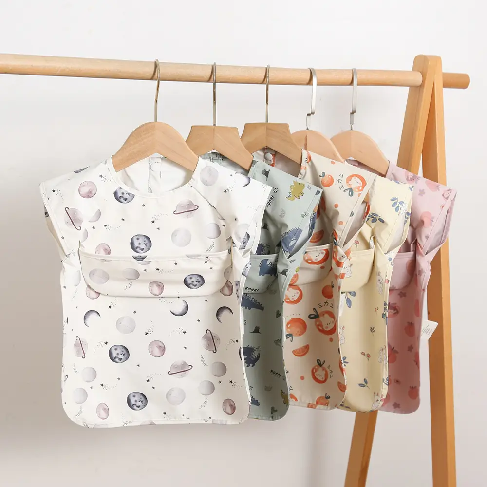 Baby Bib with Cute Print for Feeding & Drying - Image 22