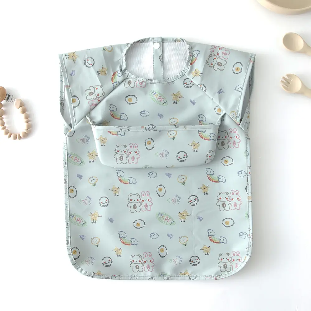 Baby Bib with Cute Print for Feeding & Drying - Image 16