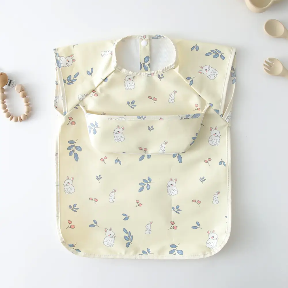 Baby Bib with Cute Print for Feeding & Drying - Image 17