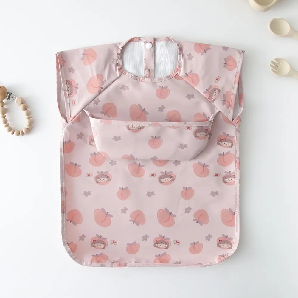 Baby Bib with Cute Print for Feeding & Drying - Image 2