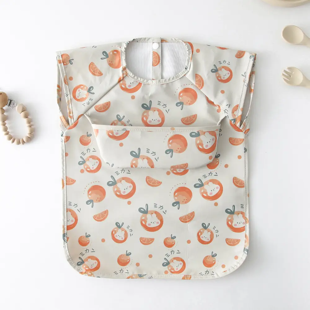 Baby Bib with Cute Print for Feeding & Drying - Image 3