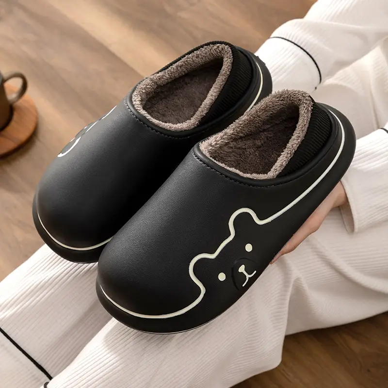 Lidani Home Cotton Slippers Men's Winter Outdoor Heel Thick-soled Indoor Warm Cotton Shoes Women's Household Simple Autumn and Winter - Image 10