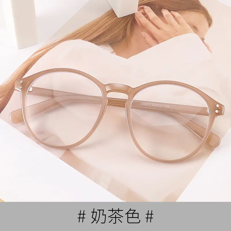 Women's Anti-Blue Light Glasses Rose Gold Round Frame - Image 2