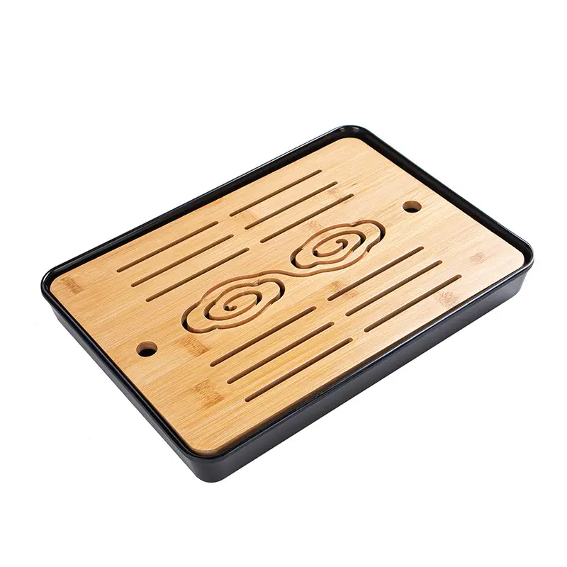Japanese Style Bamboo Tea Tray 28.5x28.5x3cm - Image 25