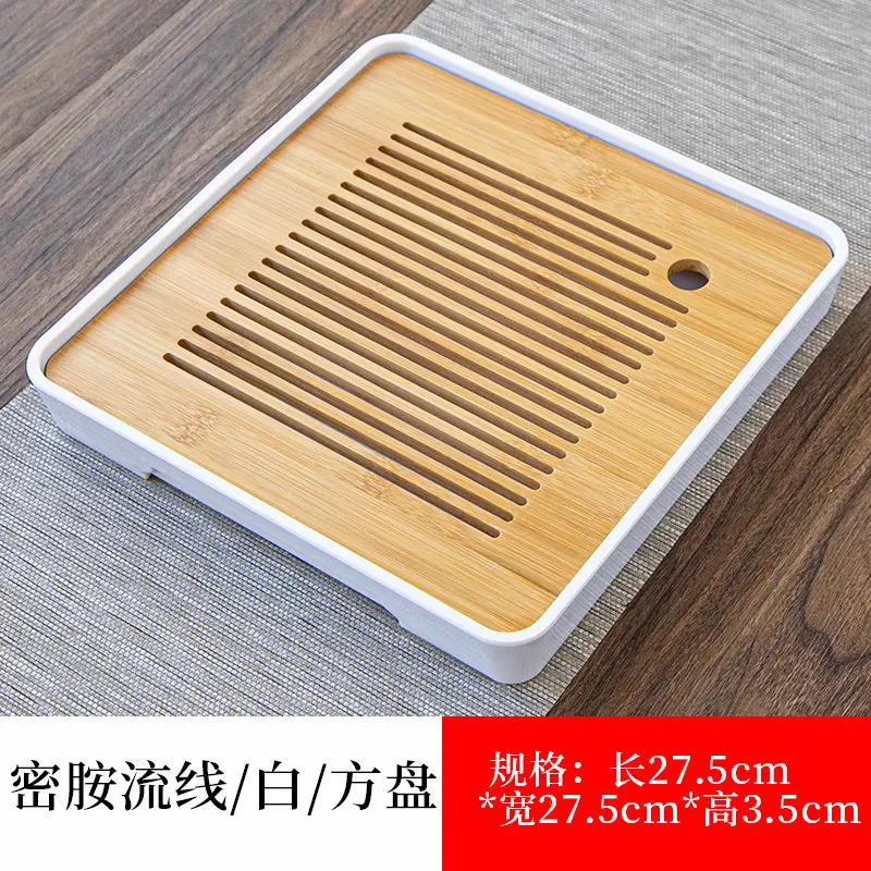 Japanese Style Bamboo Tea Tray 28.5x28.5x3cm - Image 11