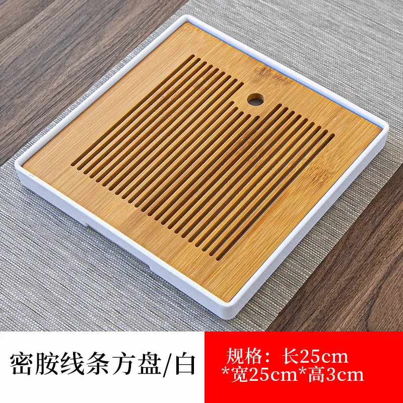 Japanese Style Bamboo Tea Tray 28.5x28.5x3cm - Image 15