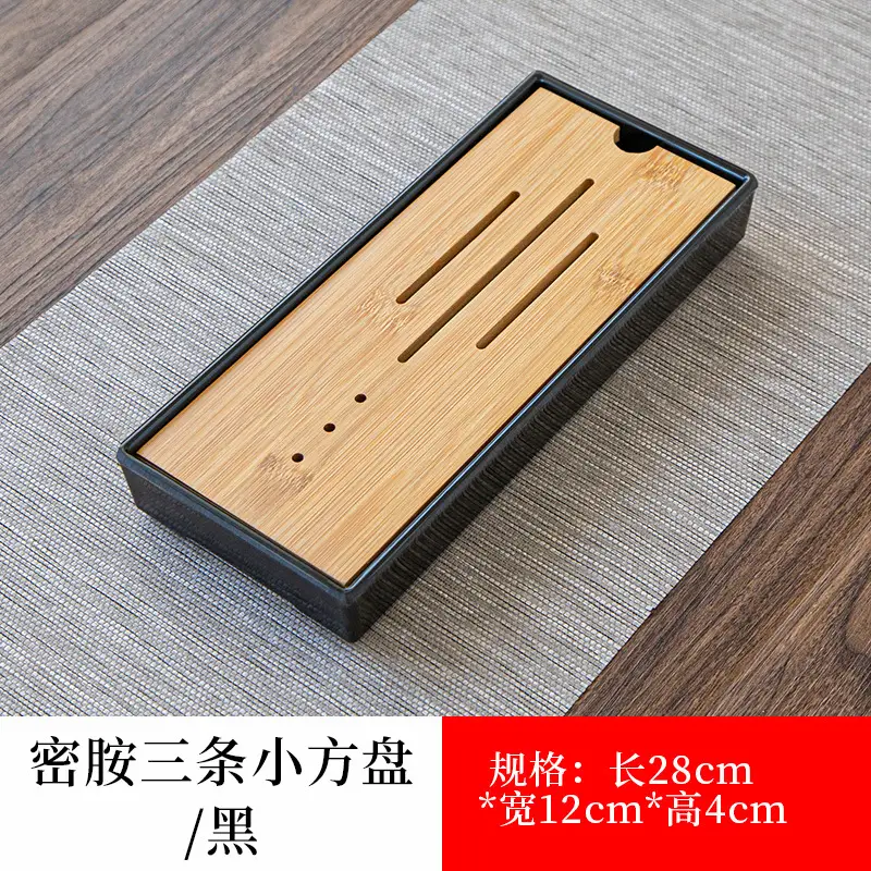 Japanese Style Bamboo Tea Tray 28.5x28.5x3cm - Image 17