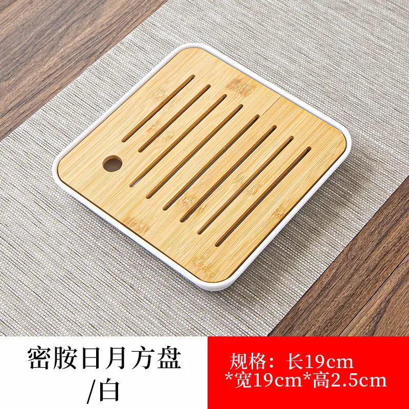 Japanese Style Bamboo Tea Tray 28.5x28.5x3cm - Image 2