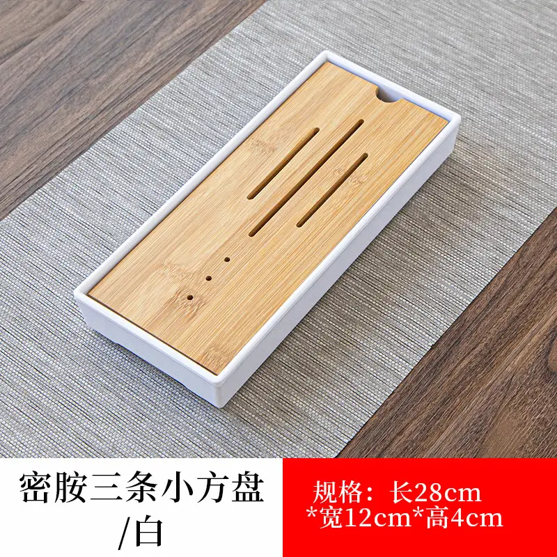 Japanese Style Bamboo Tea Tray 28.5x28.5x3cm - Image 18