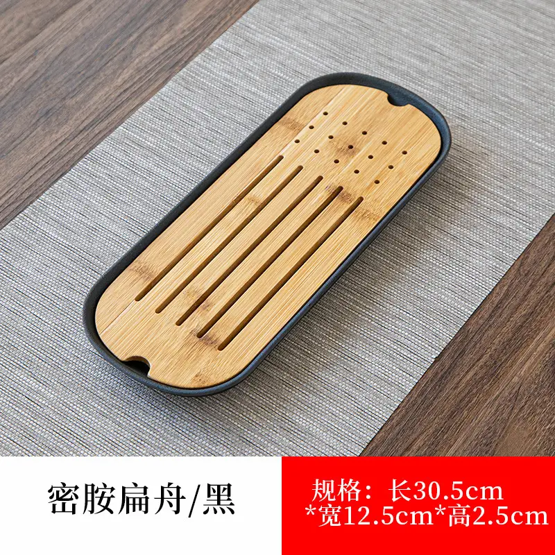 Japanese Style Bamboo Tea Tray 28.5x28.5x3cm - Image 20