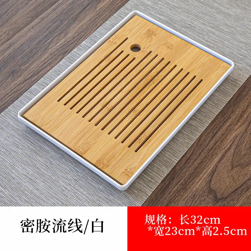 Japanese Style Bamboo Tea Tray 28.5x28.5x3cm - Image 5